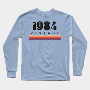 1984 Vintage Stripe Design Long Sleeve T-Shirt